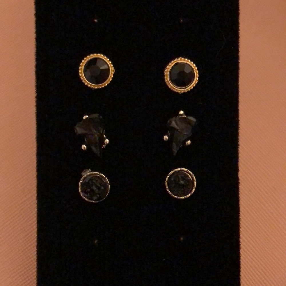 Set of three earring pairs